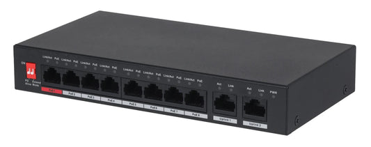 GOLIATH 8-Port PoE Switch | +2 Base-T/X Port | 10/100/1000 Mbps | Max 30W/Port | Gesamtleistung 96W