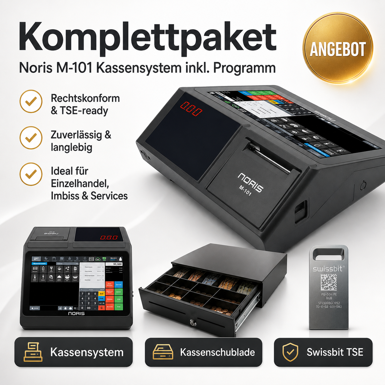 Noris M-101 Kassensystem Komplettpaket TSE 3 Jahre