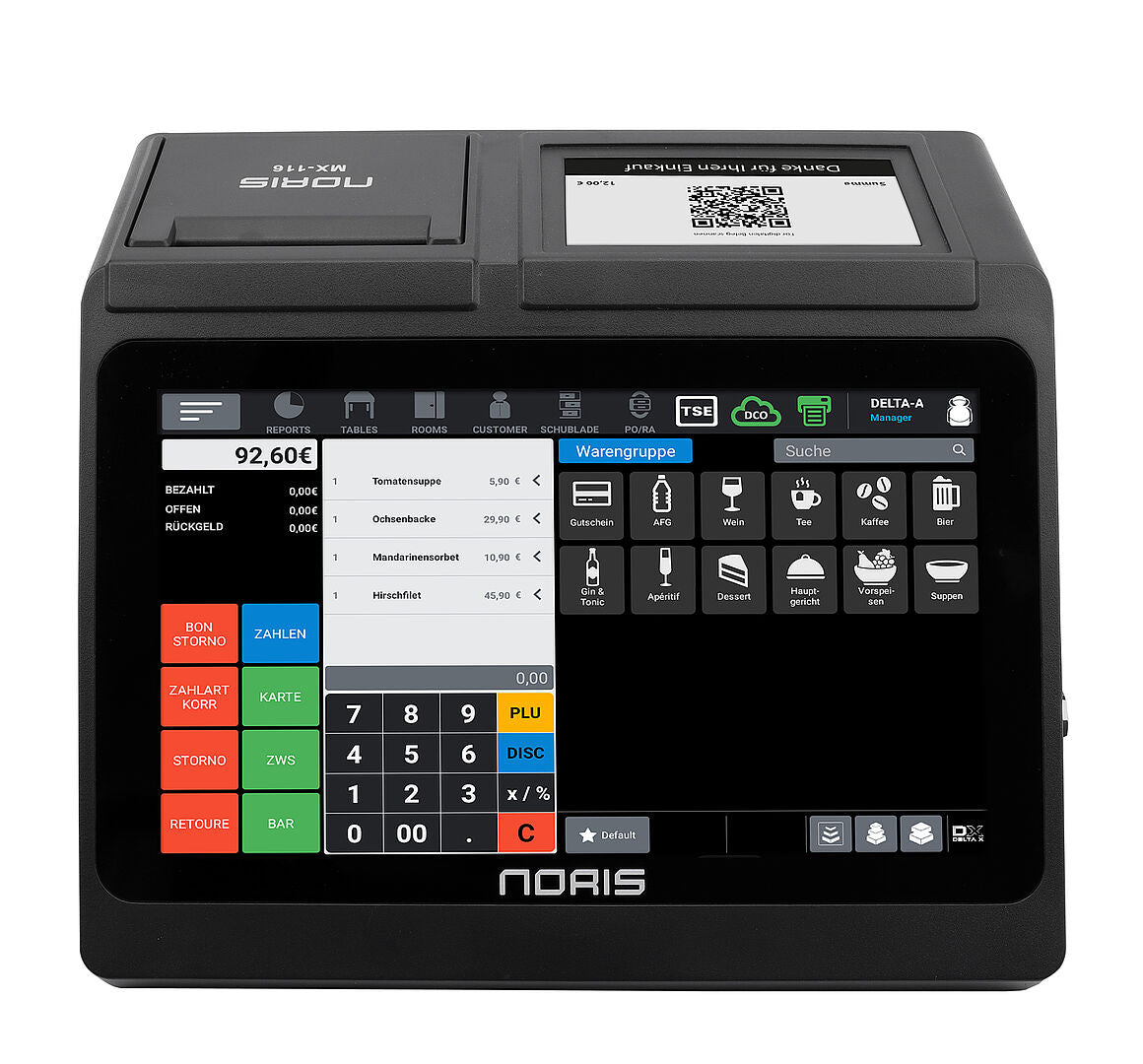 Noris MX-116 Kassensystem Komplettpaket TSE 3 JAHRE