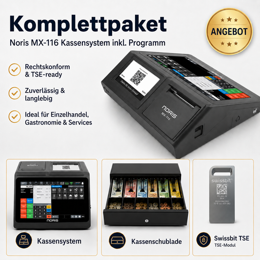 Noris MX-116 Kassensystem Komplettpaket TSE 3 JAHRE