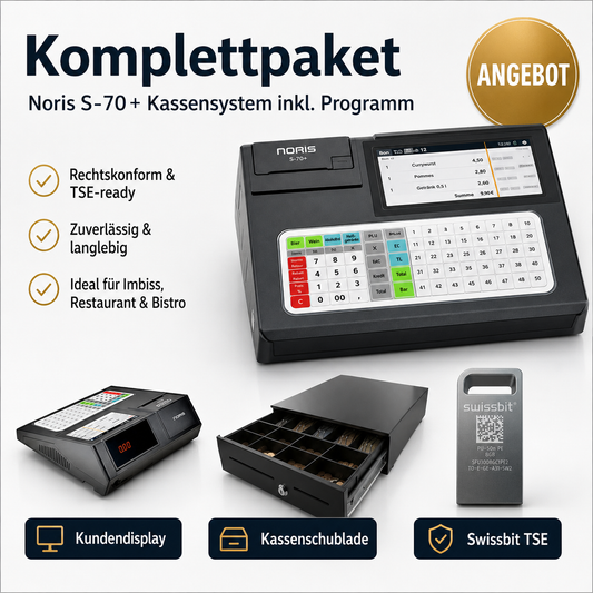 Noris S-70+ Kassensystem Komplettpaket 3 Jahre TSE
